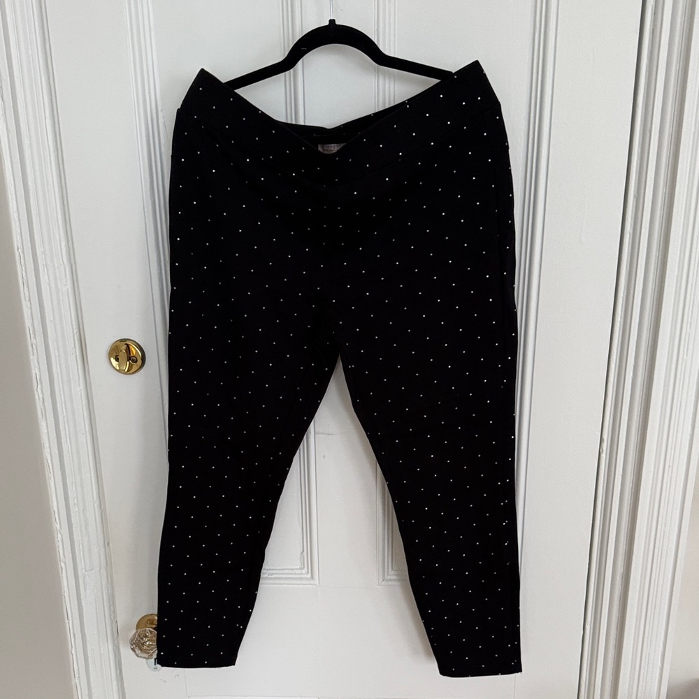 Philosophy Woman’s Leggings- Black & Silver Studs